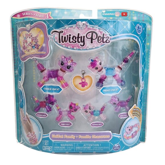 Twisty Petz UniCat Family Charms Bracelet Ring Necklace Kitty Cat 4+ Series 3 - Picture 1 of 2